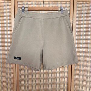 Men’s beige ESNTLS Bermuda sweat shorts size medium